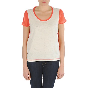 material Women short-sleeved t-shirts Eleven Paris EDMEE Beige / Orange