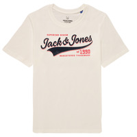 Clothing Boy short-sleeved t-shirts Jack & Jones JJELOGO TEE SS White