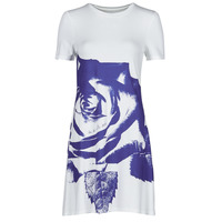Clothing Women Short Dresses Desigual WASHINTONG White / Blue