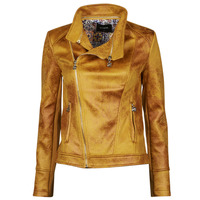 Clothing Women Leather jackets / Imitation le Desigual MARBLE Yellow