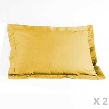 Home Pillowcase, bolster Douceur d intérieur LINA X2 Yellow / Honey