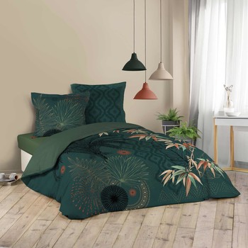 Home Bed linen Douceur d intérieur JAPONI Emerald