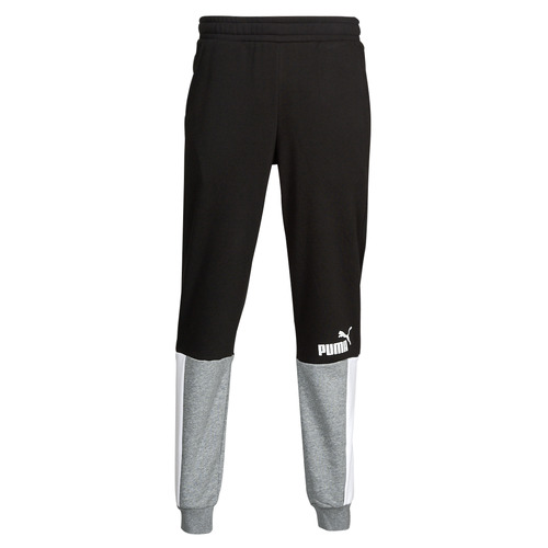 Puma ESS+ BLOCK SWEATPANTS TR Black / Grey / White - Free delivery |  Spartoo NET ! - Clothing jogging bottoms Men