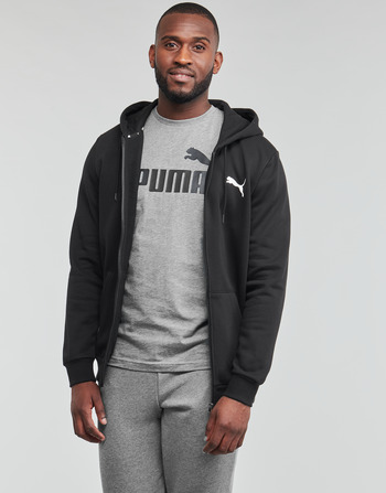 Clothing Men sweaters Puma ESS FZ HOODED JACKET FL Black