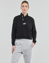 material Women sweaters Puma PUMA POWER TAPE HALF-PLACKET CREW TR Black