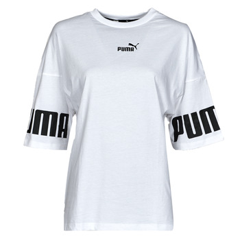 material Women short-sleeved t-shirts Puma PUMA POWER COLORBLOCK TEE White