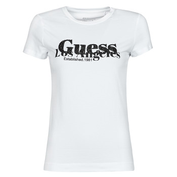 material Women short-sleeved t-shirts Guess SS CN ASTRELLE TEE White