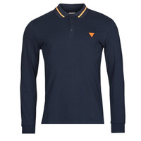 material Men long-sleeved polo shirts Guess STU LS POLO Blue