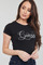 Clothing Women short-sleeved t-shirts Guess SS GLITZY LOGO R4 Black