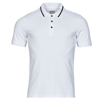 Clothing Men short-sleeved polo shirts Guess LYLE SS POLO White