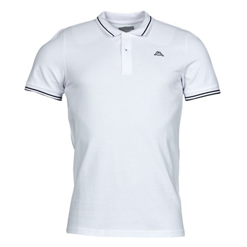 material Men short-sleeved polo shirts Kappa EZIO White / Blue