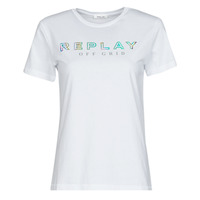 material Women short-sleeved t-shirts Replay W3318C White
