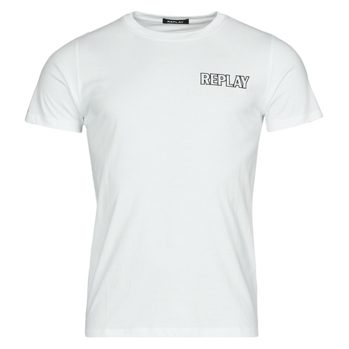 Clothing Men short-sleeved t-shirts Replay M6008 White
