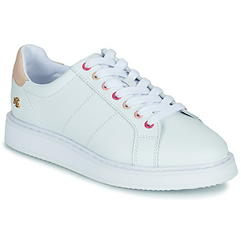 Shoes Women Low top trainers Lauren Ralph Lauren ANGELINE II White / Pink