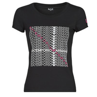 Clothing Women short-sleeved t-shirts Emporio Armani EA7 XYLE Black