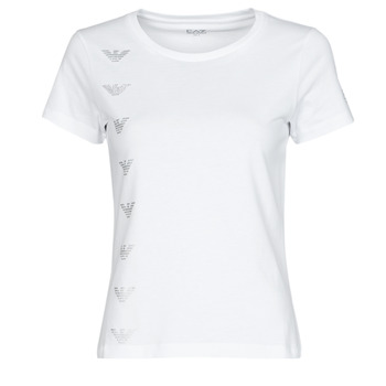 material Women short-sleeved t-shirts Emporio Armani EA7 TRUQUI White