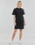 Clothing Women Short Dresses Karl Lagerfeld LACE INSERT JERSEY DRESS Black