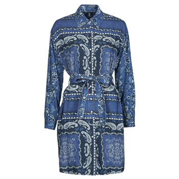 material Women Short Dresses Liu Jo ABITO CAMICIA DEN.BLUE PRINTS WASH Blue