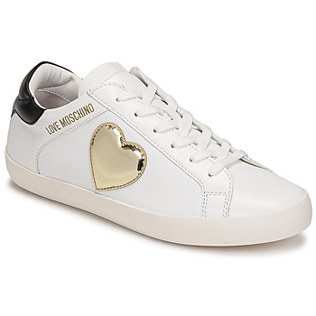 Shoes Women Low top trainers Love Moschino JA15402G1E White / Gold / Black