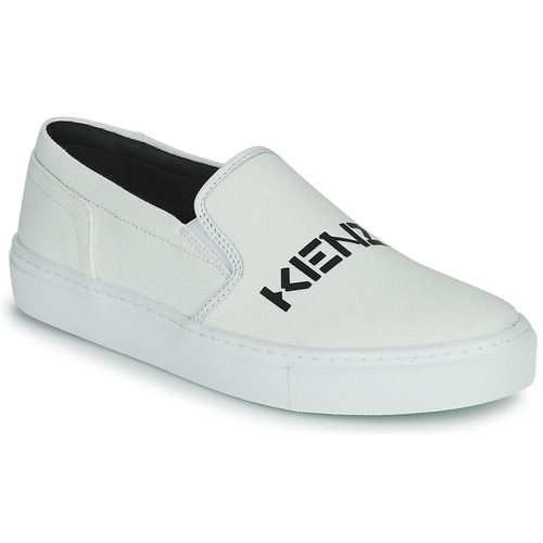 Shoes Women Slip ons Kenzo K-SKATE SLIP-ON KENZO LOGO White