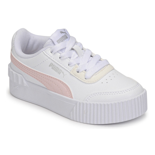 Shoes Girl Low top trainers Puma Carina Lift PS White / Pink