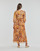Clothing Women Long Dresses Naf Naf KSAHARA Yellow / Orange
