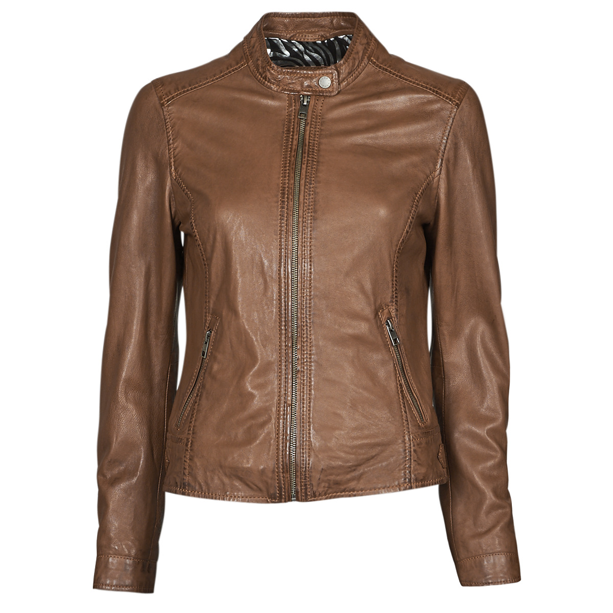 Clothing Women Leather jackets / Imitation le Oakwood KARINE Cognac