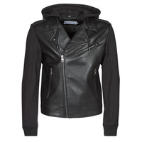 material Men Leather jackets / Imitation le Calvin Klein Jeans FAUX LEATHER JACKET Black