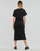 material Women Long Dresses Calvin Klein Jeans CK RIB LONG T-SHIRT DRESS Black