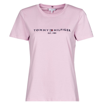 material Women short-sleeved t-shirts Tommy Hilfiger REGULAR HILFIGER C-NK TEE SS Mauve