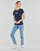 material Women short-sleeved t-shirts Tommy Jeans TJW SKINNY ESSENTIAL LOGO 1 SS Marine