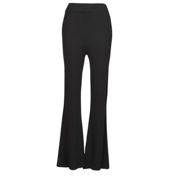 Clothing Women Wide leg / Harem trousers Tommy Jeans TJW A-LINE RIB BADGE PANT Black