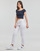 material Women Blouses Tommy Jeans TJW CROP RIB OFF SHOULDER TOP Marine