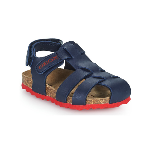 Geox B SANDAL CHALKI BOY Marine / Red - Free delivery Spartoo NET - Shoes Sandals USD/$48.00