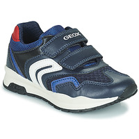 Shoes Boy Low top trainers Geox J PAVEL A Blue / Red