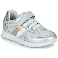 Shoes Girl Low top trainers Geox J JENSEA GIRL A Silver / Gold