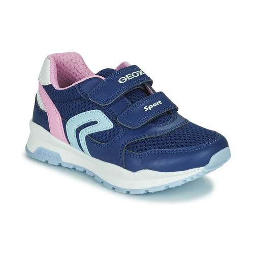 Shoes Girl Low top trainers Geox J PAVEL GIRL A Blue