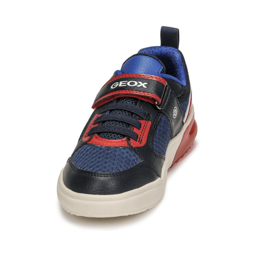 Shoes Boy Low top trainers Geox J GRAYJAY BOY Blue / Red NG8216