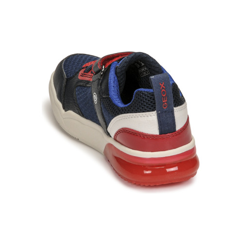 Shoes Boy Low top trainers Geox J GRAYJAY BOY Blue / Red NG8216