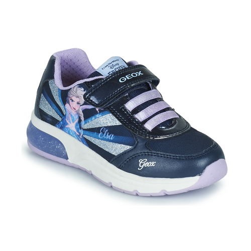 Geox J SPACECLUB Blue / Violet - Free delivery | Spartoo NET ! - Shoes Low top trainers Child USD/$57.60