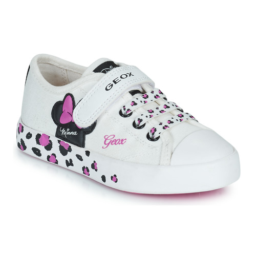 Geox JR CIAK GIRL White / Pink - Free delivery | Spartoo NET ! Shoes Low top trainers Child