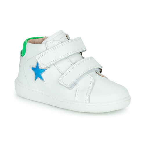 Shoes Children High top trainers Bisgaard VINCENT White / Blue / Green
