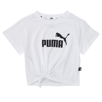 Clothing Girl short-sleeved t-shirts Puma ESS LOGO KNOTTED TEE Pink