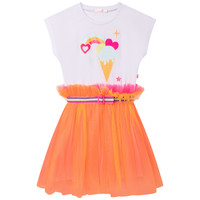material Girl Short Dresses Billieblush ANDORRE White / Orange