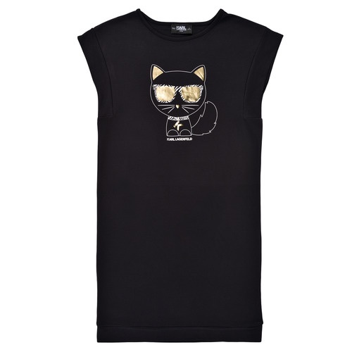 Clothing Girl Short Dresses Karl Lagerfeld UBAC Black