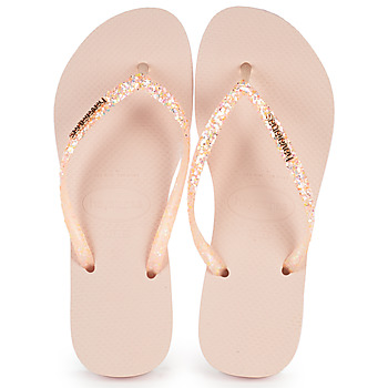 Shoes Women Flip flops Havaianas SLIM GLITTER FLOURISH Pink