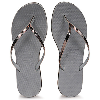 Shoes Women Flip flops Havaianas YOU METALLIC Grey