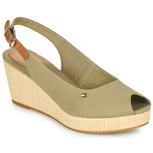 on Nest Cherry Tommy Hilfiger Iconic Elba Sling Back Wedge Kaki - Free delivery | Spartoo  NET ! - Shoes Sandals Women USD/$63.92