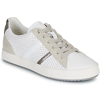 Shoes Women Low top trainers Geox D BLOMIEE White / Beige