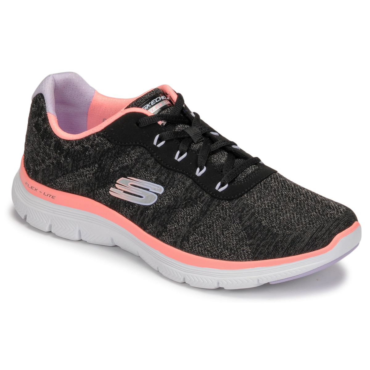 Shoes Women Low top trainers Skechers FLEX APPEAL 4.0 Black / Pink